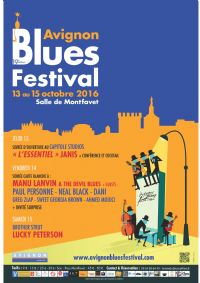 carte blanche à MANU LANVIN, Avignon Blues Festival 2016. Le vendredi 14 octobre 2016 à Montfavet. Vaucluse.  20H30